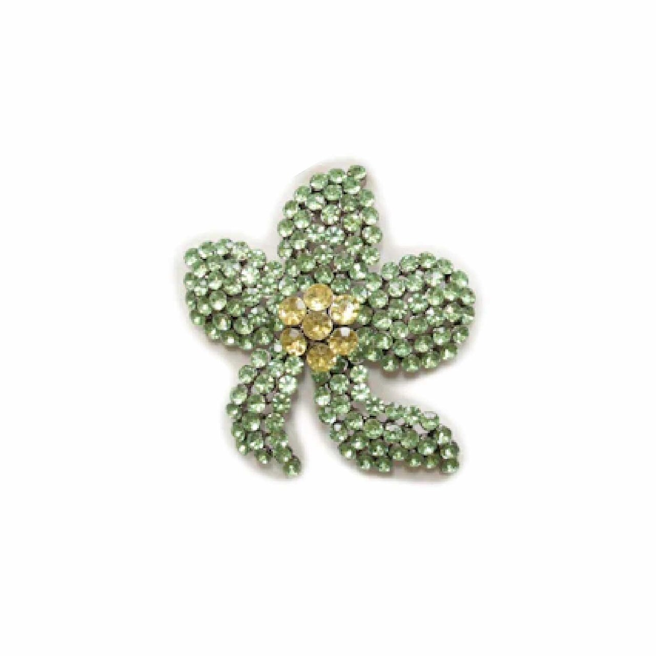 Flower Rhinestone Brooch Pin For Clothing Bridal Crafts Accessories 2 1/2 Inch